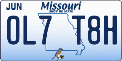 MO license plate OL7T8H