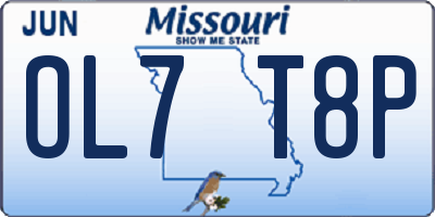 MO license plate OL7T8P