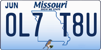 MO license plate OL7T8U
