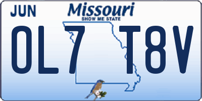 MO license plate OL7T8V