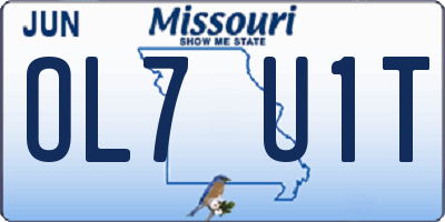 MO license plate OL7U1T