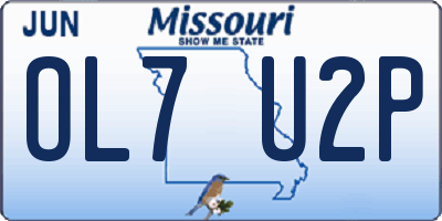 MO license plate OL7U2P