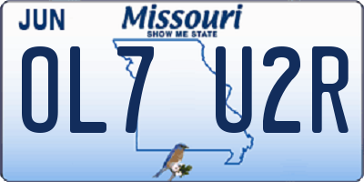 MO license plate OL7U2R