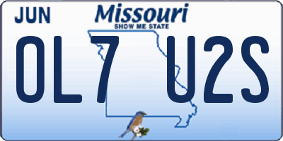 MO license plate OL7U2S