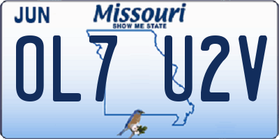 MO license plate OL7U2V