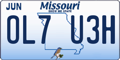 MO license plate OL7U3H