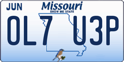 MO license plate OL7U3P