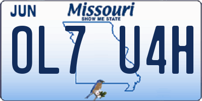 MO license plate OL7U4H