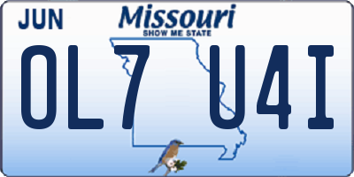 MO license plate OL7U4I