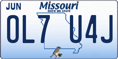 MO license plate OL7U4J