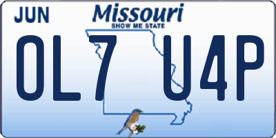 MO license plate OL7U4P