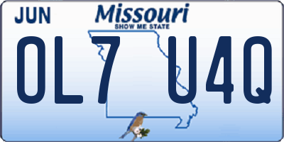 MO license plate OL7U4Q