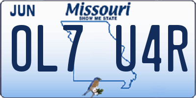 MO license plate OL7U4R