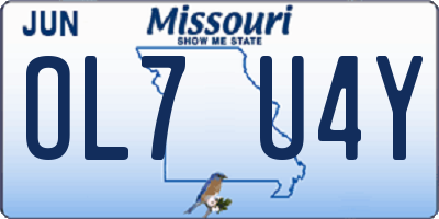 MO license plate OL7U4Y