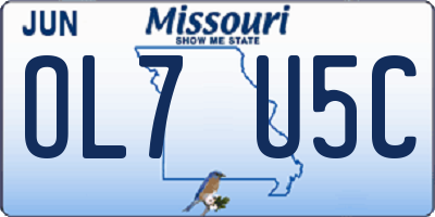 MO license plate OL7U5C
