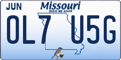 MO license plate OL7U5G