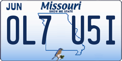 MO license plate OL7U5I