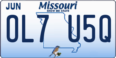 MO license plate OL7U5Q