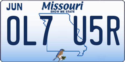 MO license plate OL7U5R