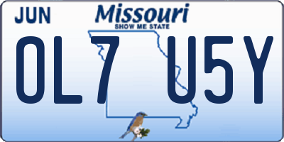 MO license plate OL7U5Y