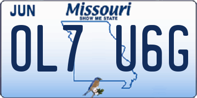 MO license plate OL7U6G