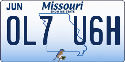 MO license plate OL7U6H