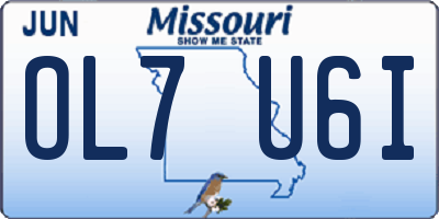 MO license plate OL7U6I