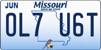 MO license plate OL7U6T