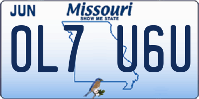 MO license plate OL7U6U