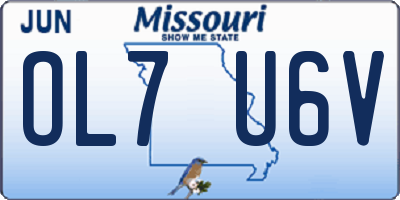 MO license plate OL7U6V