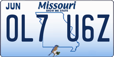 MO license plate OL7U6Z