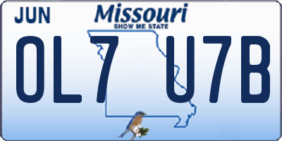 MO license plate OL7U7B