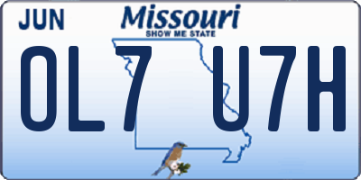 MO license plate OL7U7H