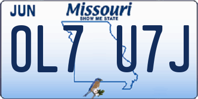 MO license plate OL7U7J