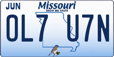 MO license plate OL7U7N