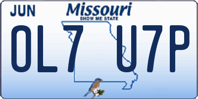 MO license plate OL7U7P