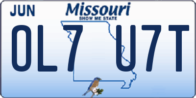 MO license plate OL7U7T