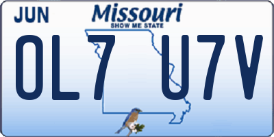 MO license plate OL7U7V