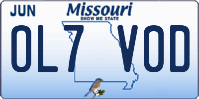 MO license plate OL7V0D