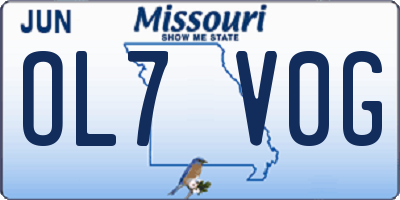 MO license plate OL7V0G