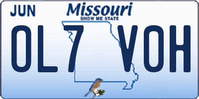 MO license plate OL7V0H