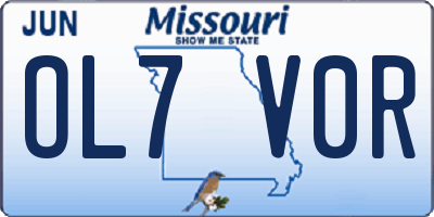 MO license plate OL7V0R