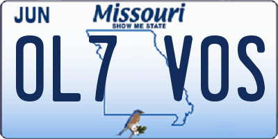 MO license plate OL7V0S