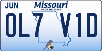 MO license plate OL7V1D