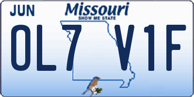 MO license plate OL7V1F