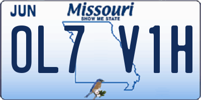 MO license plate OL7V1H