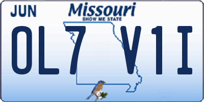 MO license plate OL7V1I