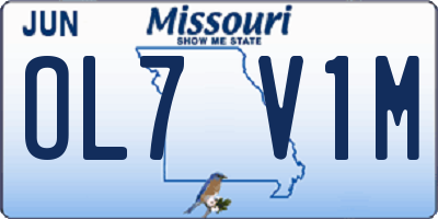MO license plate OL7V1M