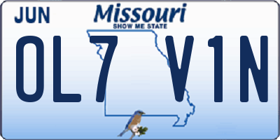 MO license plate OL7V1N