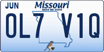 MO license plate OL7V1Q